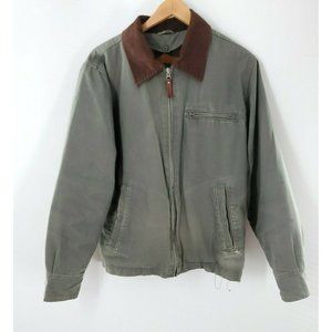 Woolrich Mens Green Zip Up Coat Jacket Loden 16309 Size S